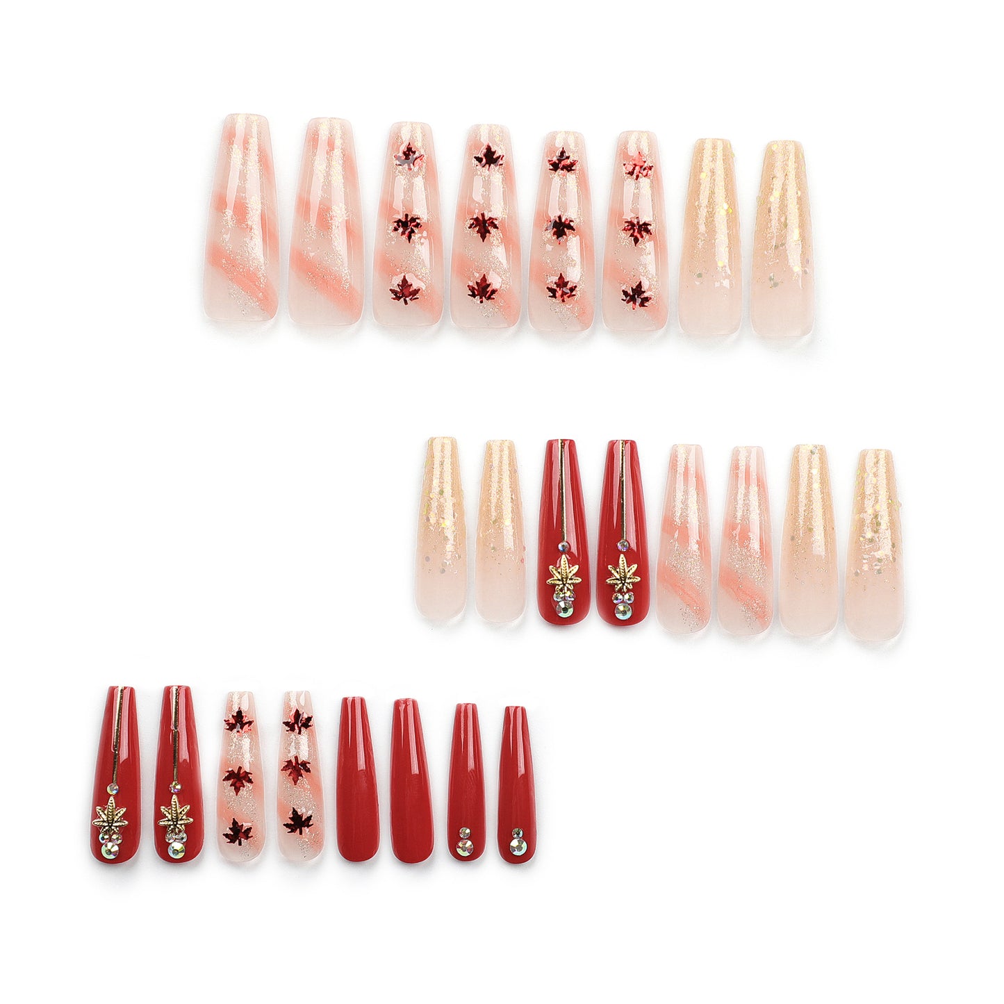 Big Red Diamond Nail Shimmering Powder Nail Tip