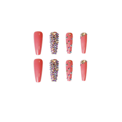 Full Diamond False nail Wear Finished Nail Beauty Fake Nails Nail Stickers Nail Pieces Removable Nail Tip Cross-Border