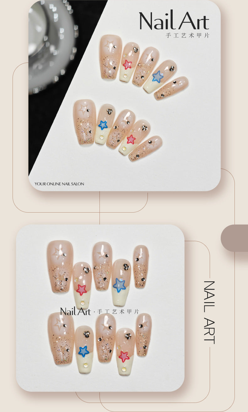 Handmade Wear Armor Advanced French Cute Nail Stickers Handmade XINGX Short White Fake Nail Tip Wholesale