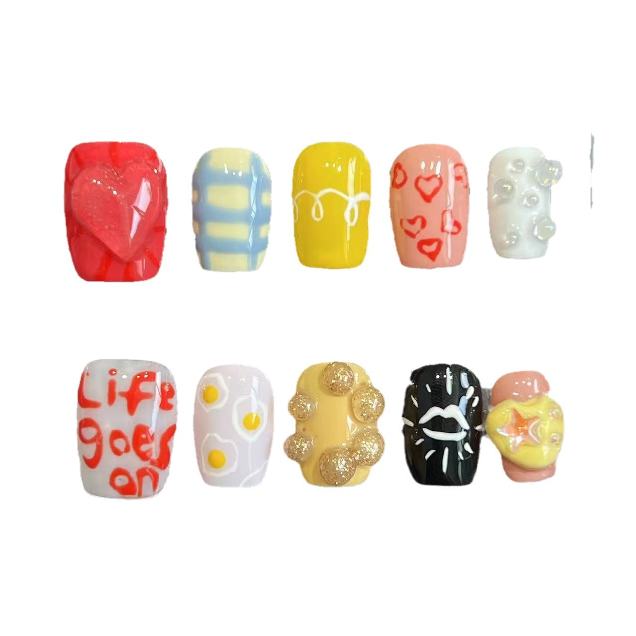 Hot Girl Plastic Trick Cai Handmade Wear Nail Tip Nail Stickers High-Grade Summer New Overseas Cross-Border