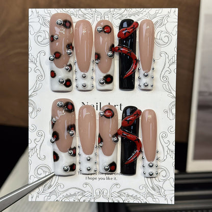 Long Water Pipe Snake Wear Armor Halloween Nail Sticker