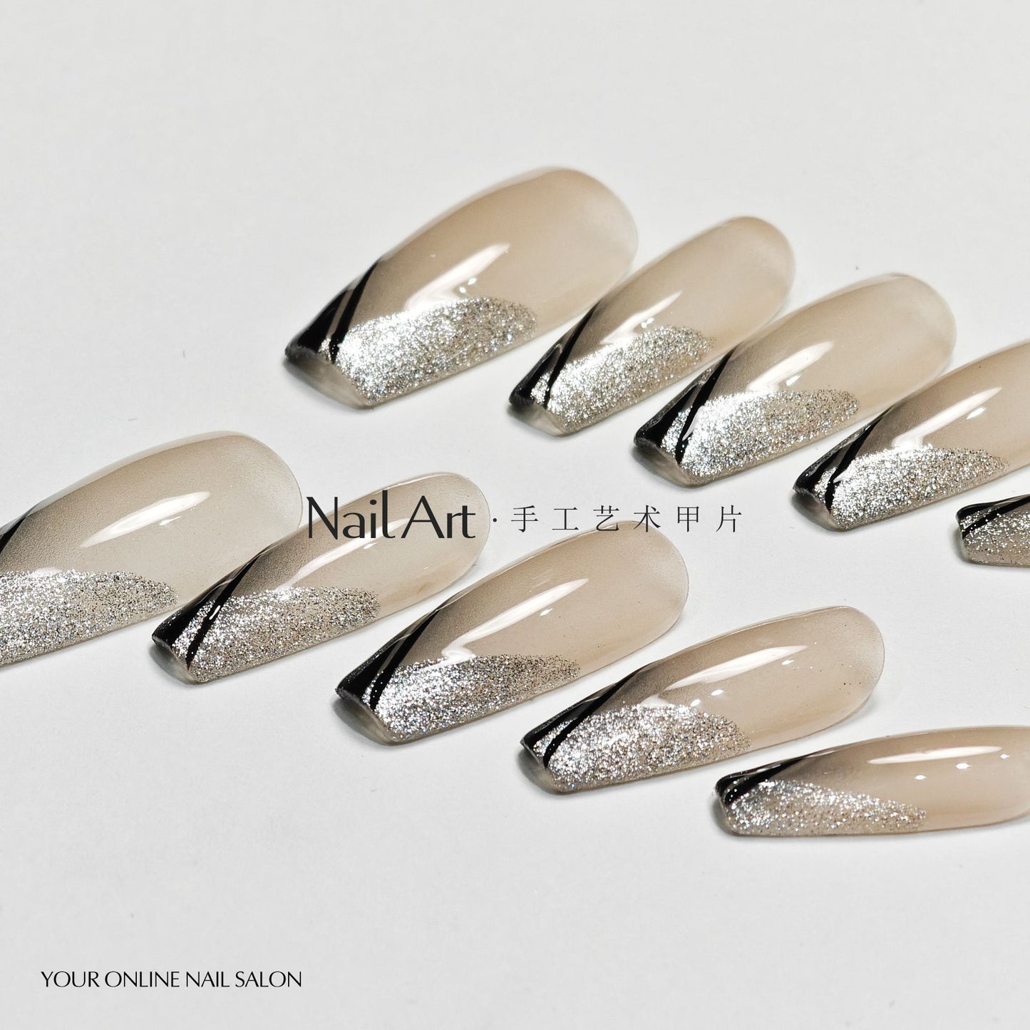 Handmade Wear Short Armor Nail Tip Advanced Texture White Cute Nail Stickers Handmade Fake Nail Tip Nail Tip Wholesale