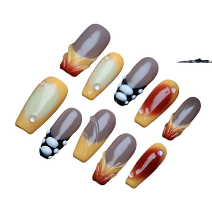 New Nail Beauty Patch Wear Armor Advanced Mid-Length French Advanced Three-Dimensional Handmade Fake Nail Tip One Piece Dropshipping