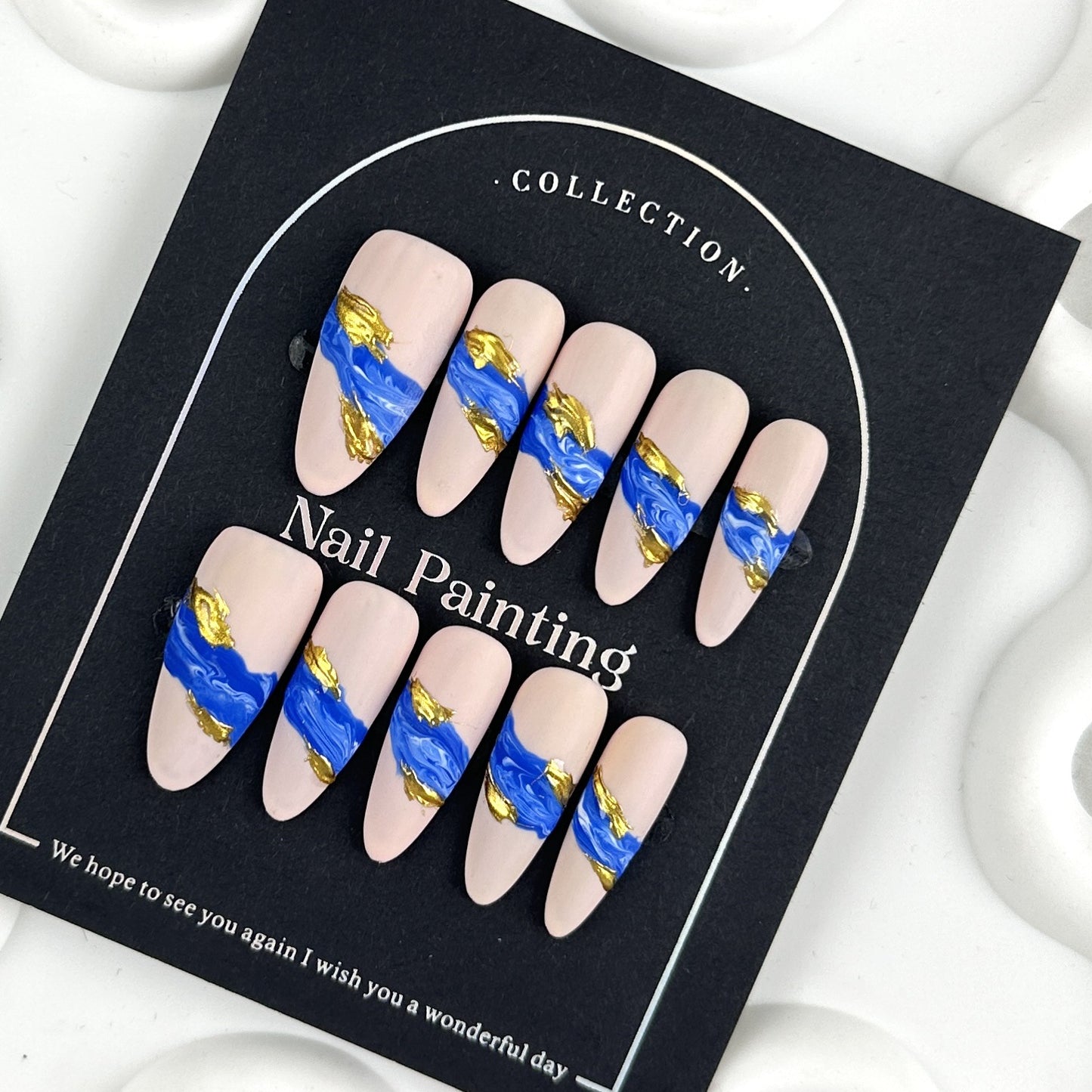 Frozen Quicksand Handmade Wear Nail Tip Nail Stickers High-Grade Summer New Overseas Cross-Border Hand-Painted