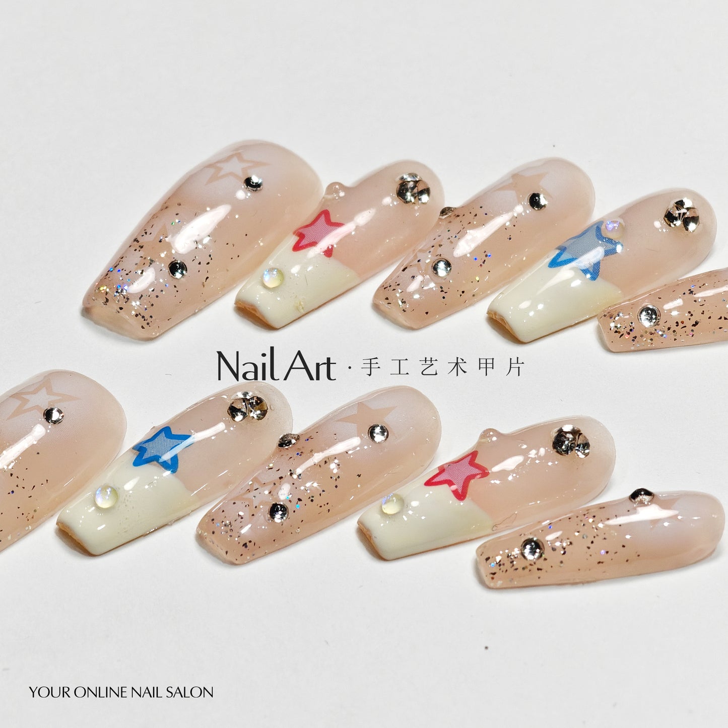 Handmade Wear Armor Advanced French Cute Nail Stickers Handmade XINGX Short White Fake Nail Tip Wholesale