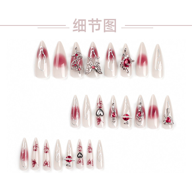 Hot Girl Wear Nail Piece Cross-Border Nail Fake Nails Wearable Nail Sticker Nail Tip Nail Sticker Nail Piece