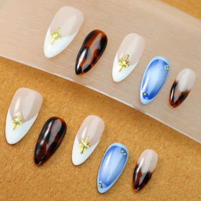 Supply Manicure Wear Nail Cool girl Hand-Prepared Bold Contrast Color Series ins French Amber Blooming Nail UV Nail