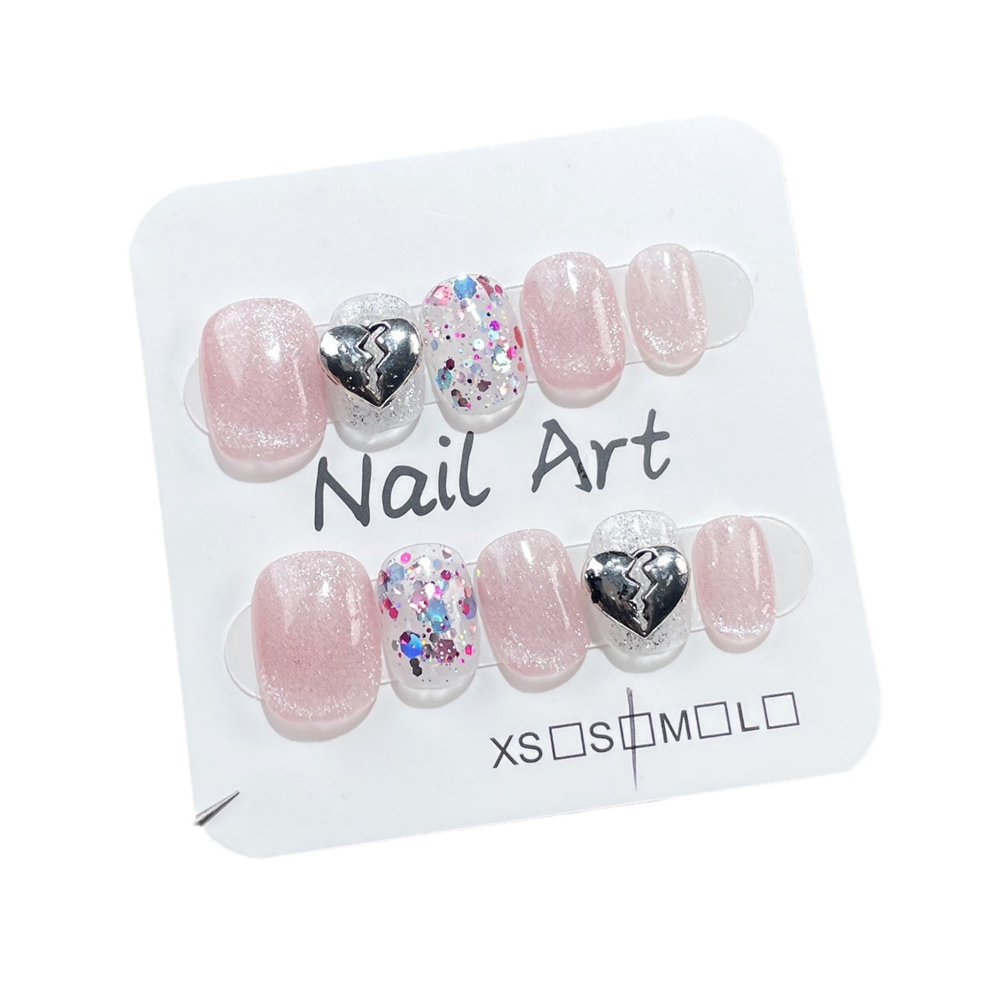 Simple Cat Eye Handmade Wear Nail Summer Fresh Small and Short Nail Wear Nail Sticker Yiwu Nail Art Wholesale