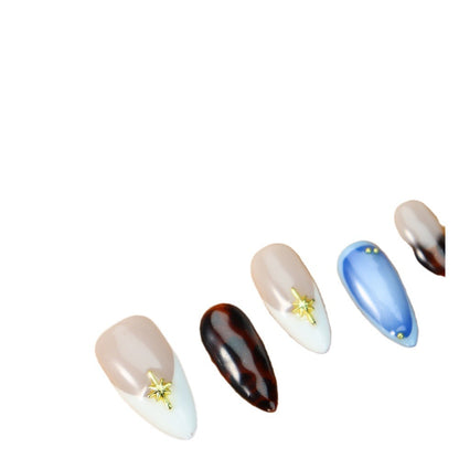 Supply Manicure Wear Nail Cool girl Hand-Prepared Bold Contrast Color Series ins French Amber Blooming Nail UV Nail