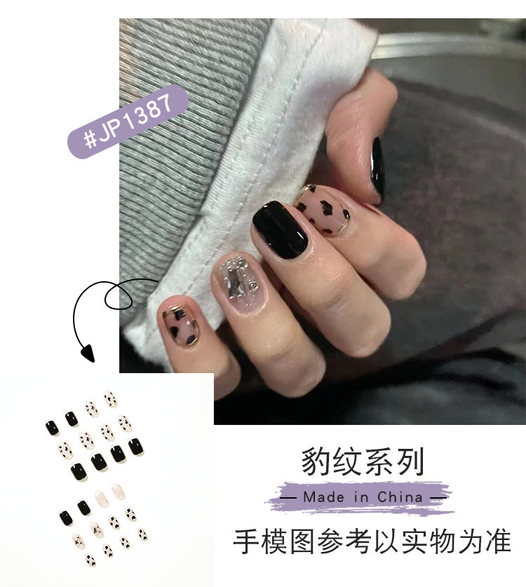 Wear Nail Beauty Nail Piece Sweet Fairy Nail Shaped Piece Cute Girl Pure Desire Blush Nail Ice Transparent New Fake Nails