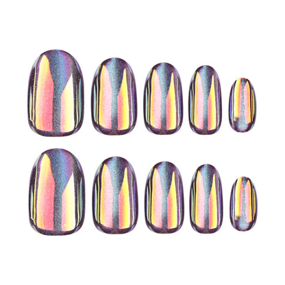 Yiwu Manicure Cat Eye Nail Tip Finished Product Wholesale Wear Nail High Sense Fake Nails Short Short round Coating Nail Sticker