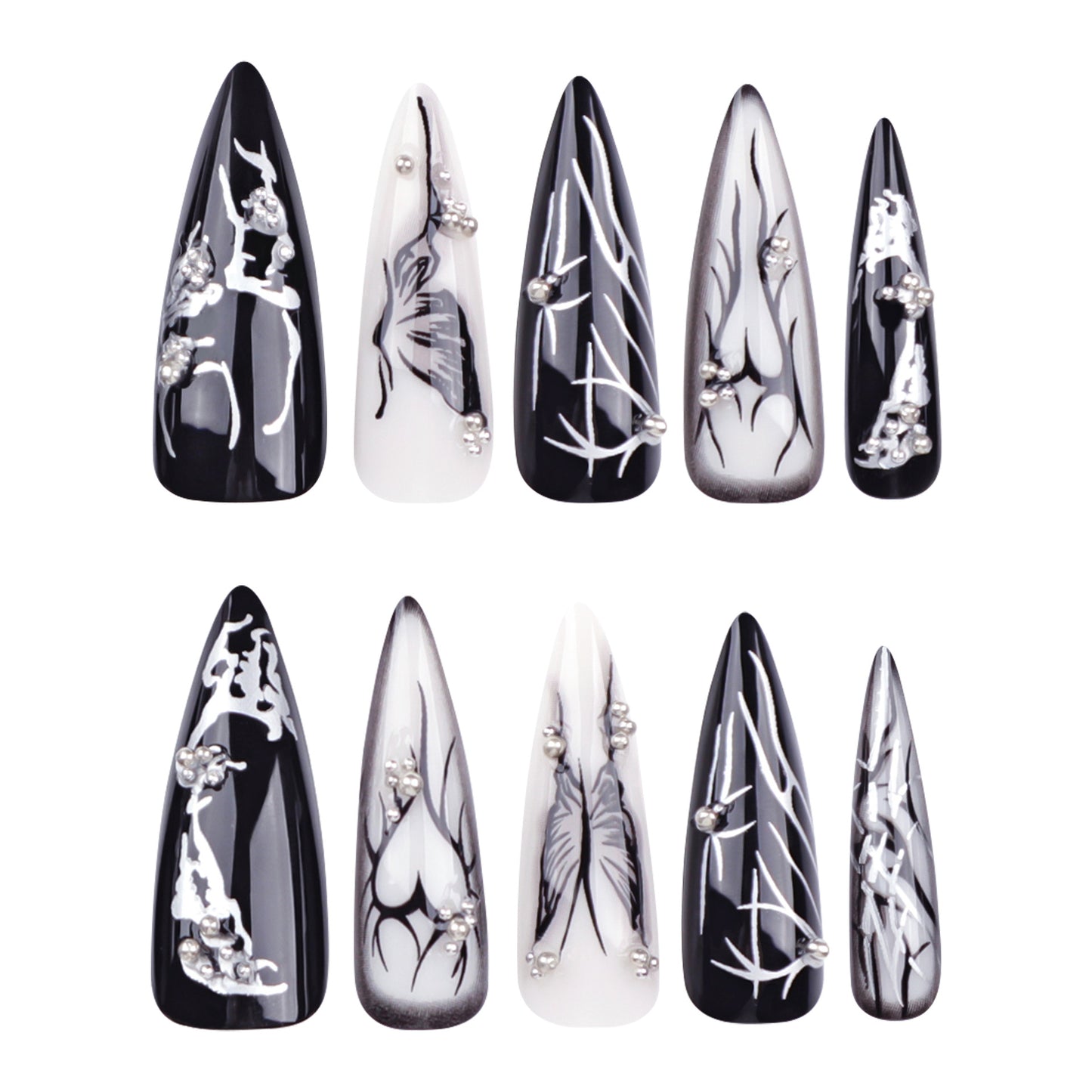 Dark Cool Spicy Best Seller in Europe and America Nail Tips Love Butterfly Wearable Fake Nails fake nails Wear Armor