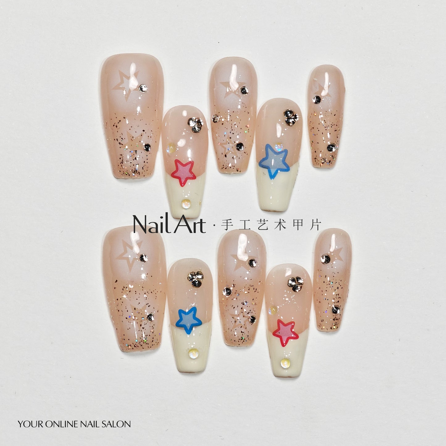 Handmade Wear Armor Advanced French Cute Nail Stickers Handmade XINGX Short White Fake Nail Tip Wholesale