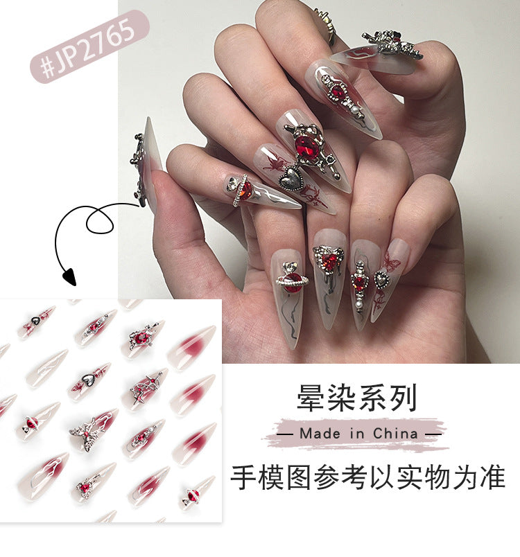 Hot Girl Wear Nail Piece Cross-Border Nail Fake Nails Wearable Nail Sticker Nail Tip Nail Sticker Nail Piece