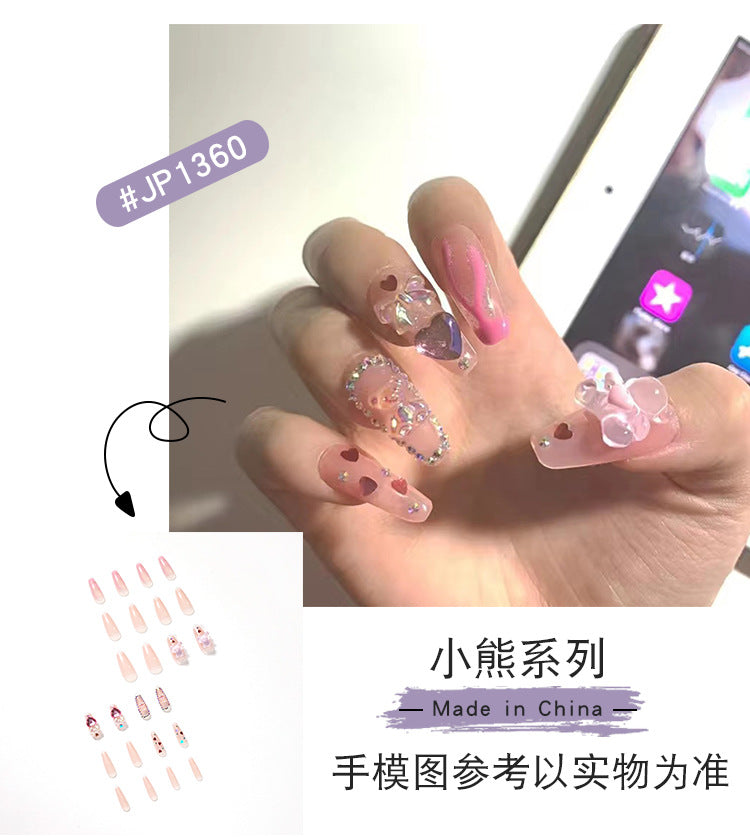 Wearable Nail Stickers Fake Nails Y2K Hot Girl Nail Flame Nail Patch nails Wear Armor Wholesale