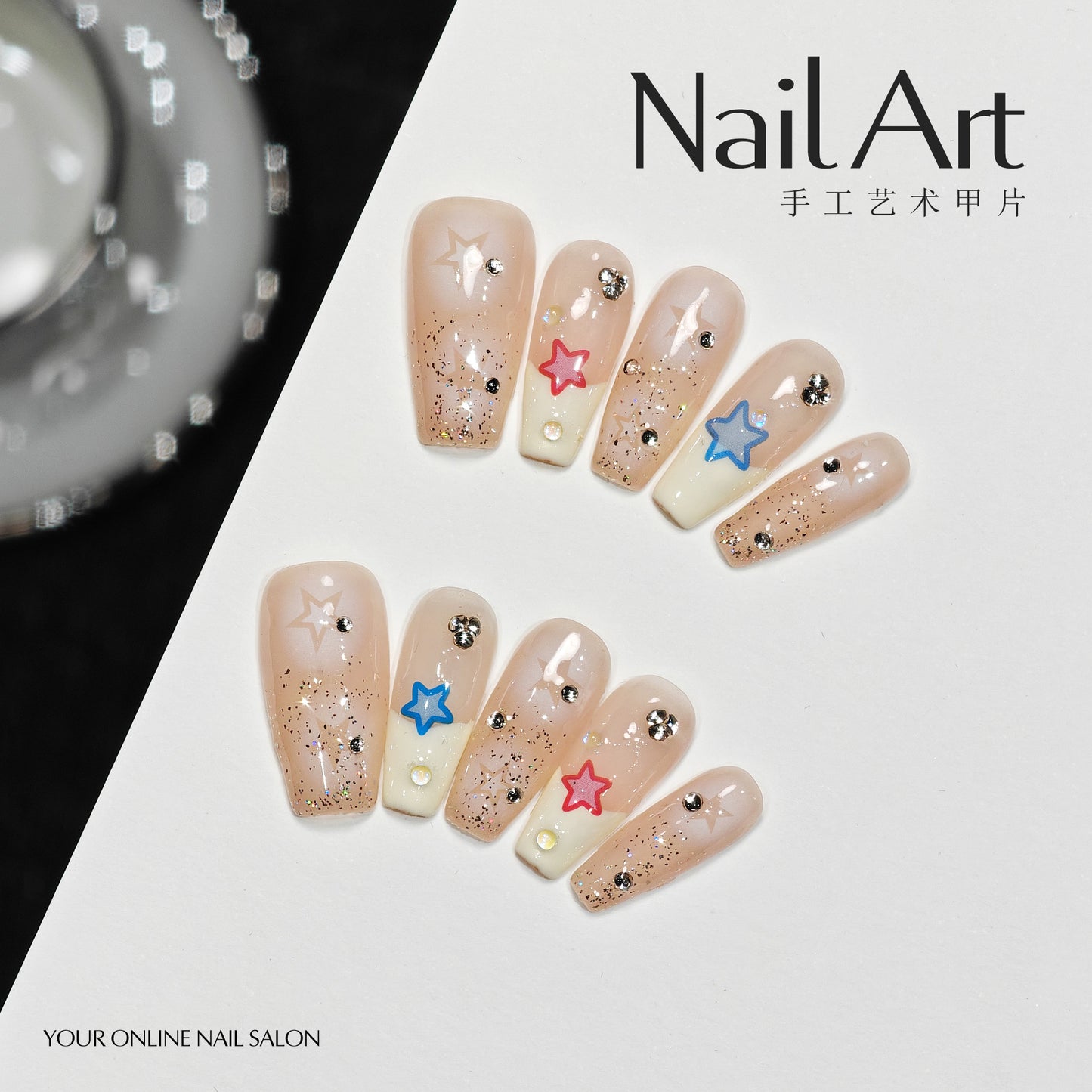 Handmade Wear Armor Advanced French Cute Nail Stickers Handmade XINGX Short White Fake Nail Tip Wholesale