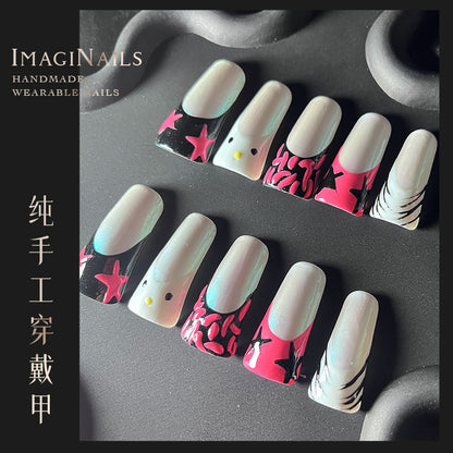 New Limited Edition Duckbill Handmade Nail Tip Hand-Painted Art Finished Nail Beauty Nail Shaped Piece