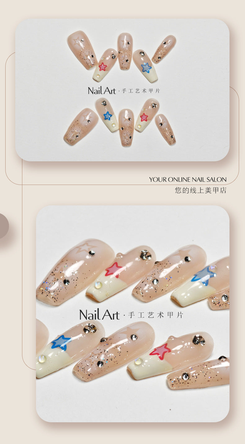 Handmade Wear Armor Advanced French Cute Nail Stickers Handmade XINGX Short White Fake Nail Tip Wholesale