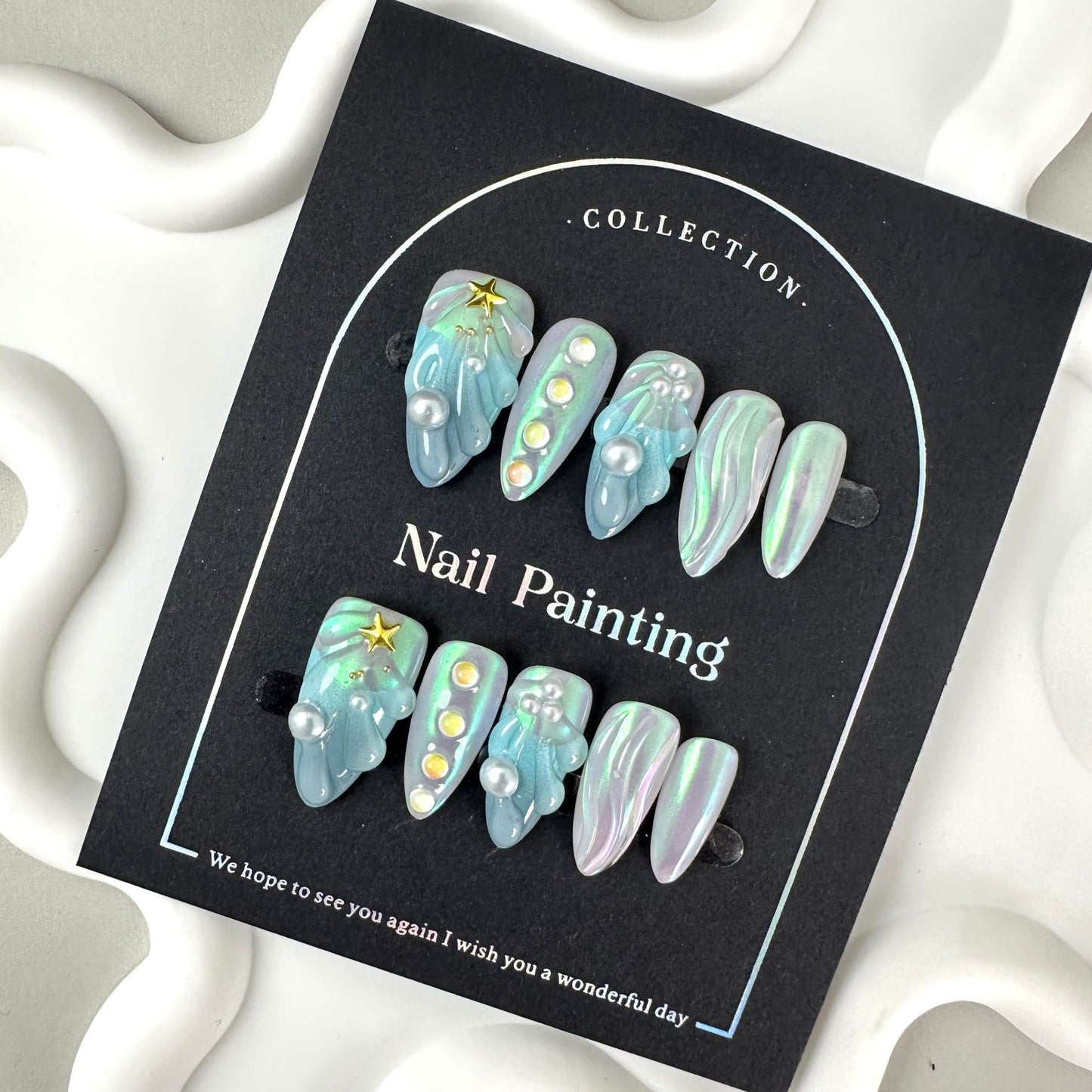 HAILANG Shell Nail Stickers Wear Nail Tip High-Grade Summer Europe and America Cross Border Straight Hair Handmade Pure Summer