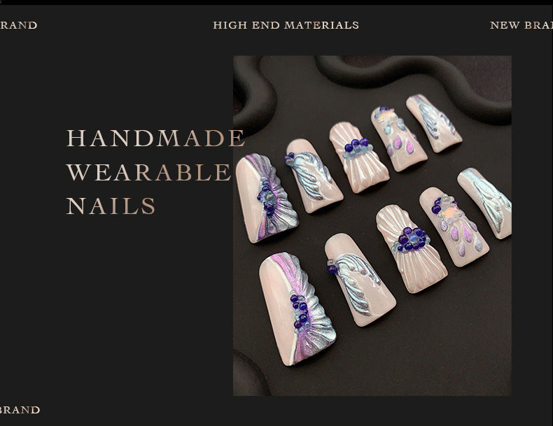 Shell Shining Elegant Sea Dance New Product Nail Shaped Piece