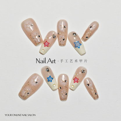 Handmade Wear Armor Advanced French Cute Nail Stickers Handmade XINGX Short White Fake Nail Tip Wholesale