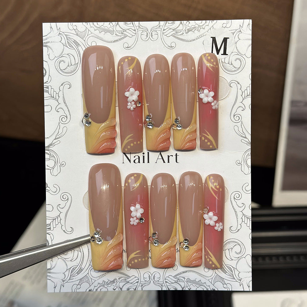 New Arrival Handmade Party Long Nail French