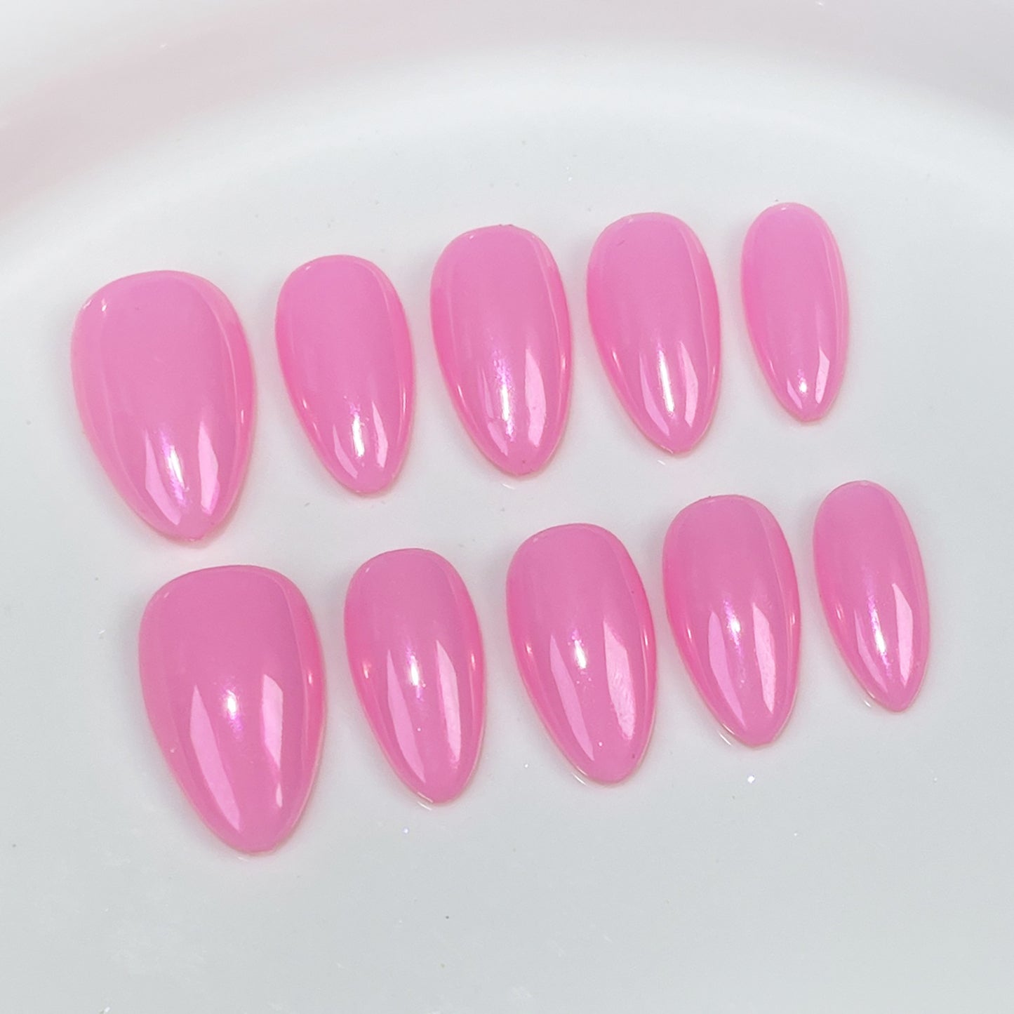 【Dyed Nail】European and American Simple Handmade Wear Armor Advanced Texture Flash Aurora Armor Wear Fake Nails Wholesale