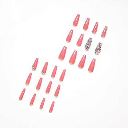 Full Diamond False nail Wear Finished Nail Beauty Fake Nails Nail Stickers Nail Pieces Removable Nail Tip Cross-Border