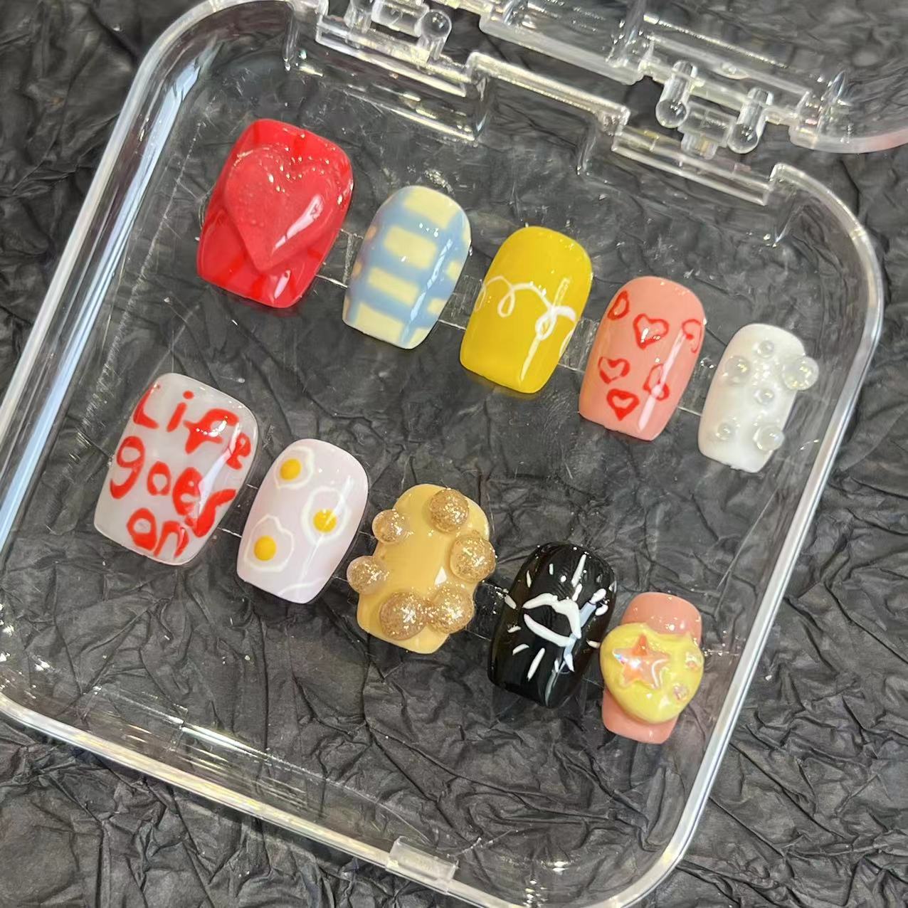 Hot Girl Plastic Trick Cai Handmade Wear Nail Tip Nail Stickers High-Grade Summer New Overseas Cross-Border