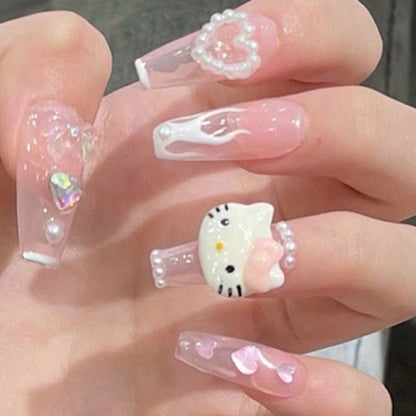 Wearable Nail Stickers Fake Nails Millennium Hot Girls Nail Patch Wear Nail Finished Manicure Wholesale Waterproof