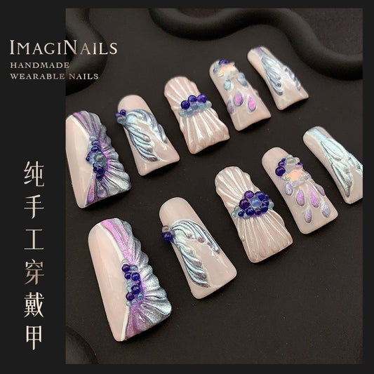 Shell Shining Elegant Sea Dance New Product Nail Shaped Piece