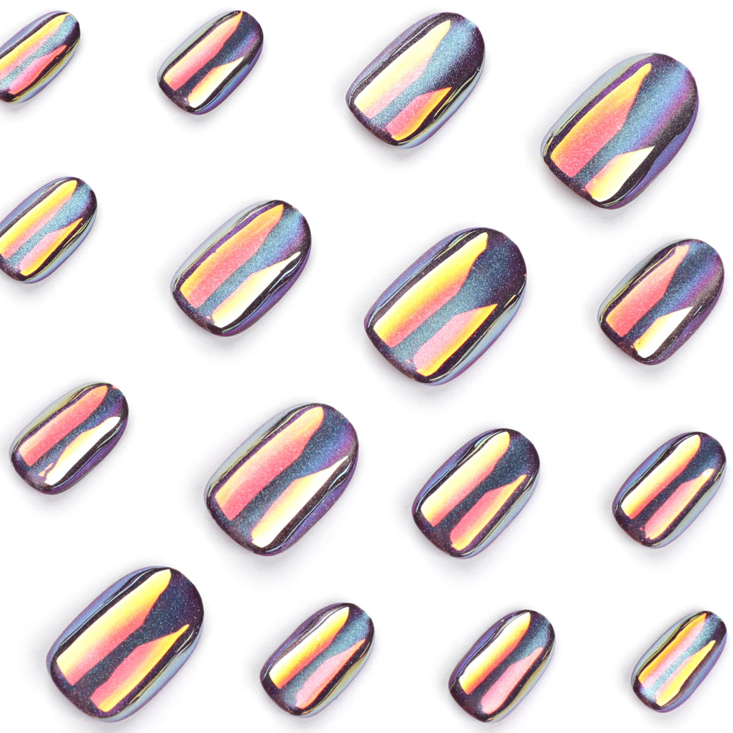 Yiwu Manicure Cat Eye Nail Tip Finished Product Wholesale Wear Nail High Sense Fake Nails Short Short round Coating Nail Sticker