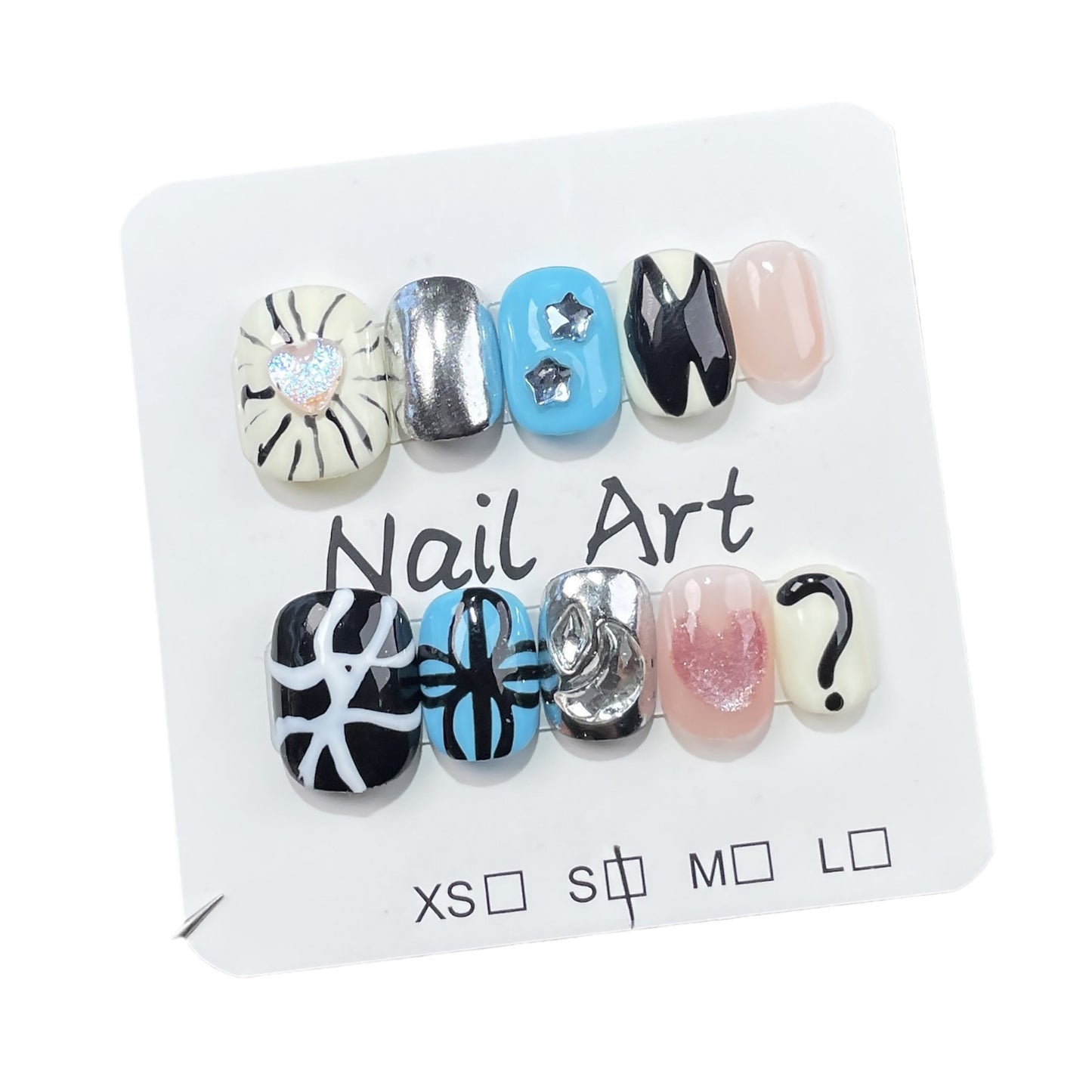 ins Short Style Hand-Painted Armor Hand-Painted Nail Stickers Wearable Nail Sticker Wholesale