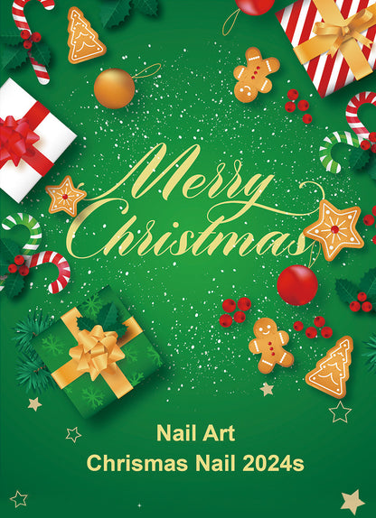 Europe and America Cross Border Christmas Wear Nail Snowflake Three-Dimensional Bow Manicure Fake Nails French Rectangle Nail Tip Wholesale