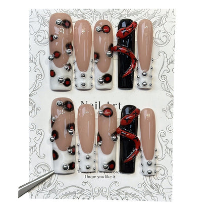 Long Water Pipe Snake Wear Armor Halloween Nail Sticker