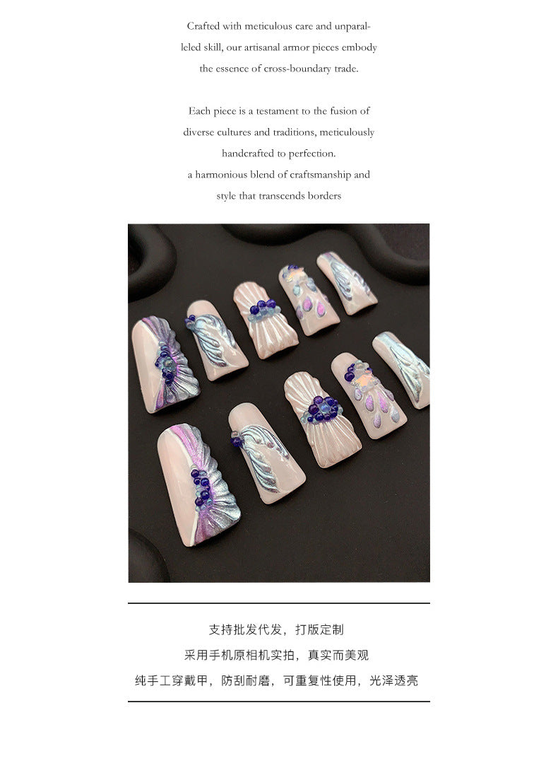 Shell Shining Elegant Sea Dance New Product Nail Shaped Piece