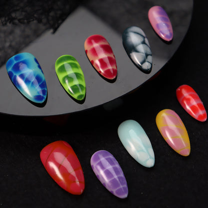 Hot Selling Nail Art Wear Nail Summer Dopamine Almond Type Hand Drawn All Kinds of Animal Pattern Phototherapy Nail Stickers