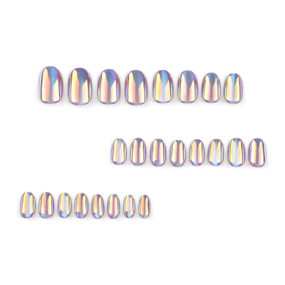 Hot Wear Nail Manicure Coating Cat Eye Colorful Short Nail Tip Wholesale press on nails