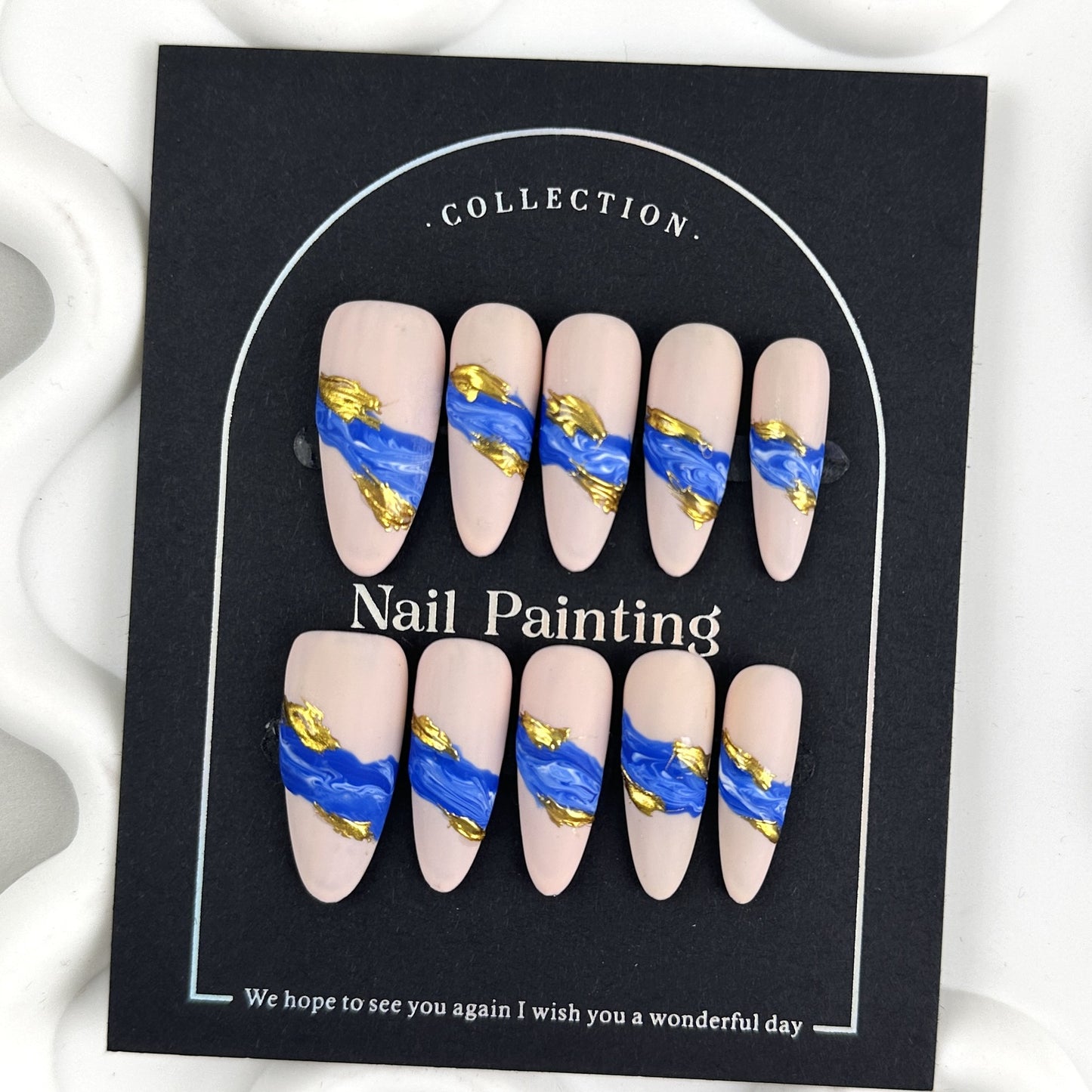 Frozen Quicksand Handmade Wear Nail Tip Nail Stickers High-Grade Summer New Overseas Cross-Border Hand-Painted