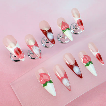 New Style Wear Armor European and American New French Sweet Cool Hot Girl ins Wind Peach Blossom Cartoon Wear Armor Nail Sticker