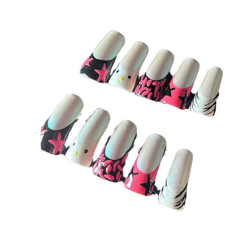 New Limited Edition Duckbill Handmade Nail Tip Hand-Painted Art Finished Nail Beauty Nail Shaped Piece