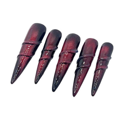 TK Hot Selling Cat Eye Super Long Nail Handmade Hand-Painted Wear Nail Manicure