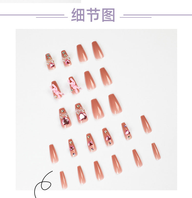 Wearable Manicure Y2K Sweet Cool Nail Art Love Violent Rabbit Wear Nail Art Piece Removable Nail Tips Nail Tip