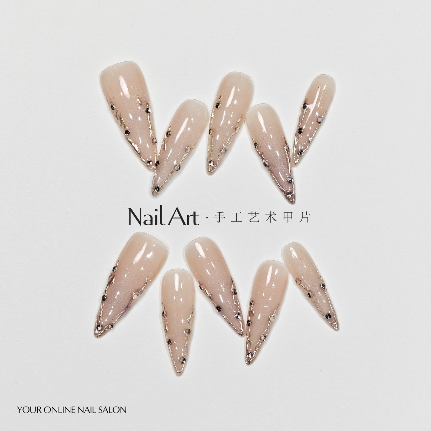 Handmade Wear Armor Summer High-Grade Long White Nail Stickers Detachable Handmade Fake Nail Tip Wholesale