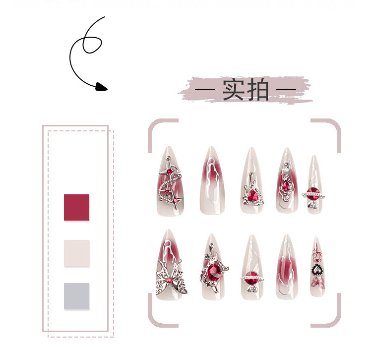 Hot Girl Wear Nail Piece Cross-Border Nail Fake Nails Wearable Nail Sticker Nail Tip Nail Sticker Nail Piece