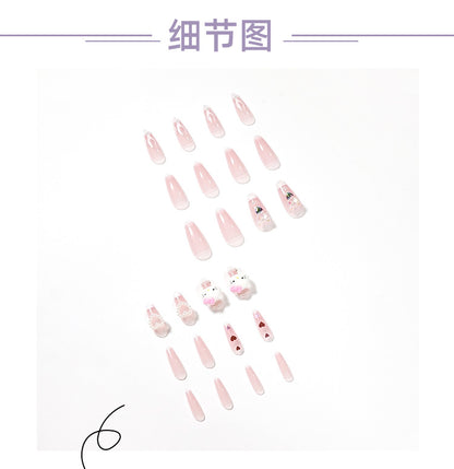 Wearable Nail Stickers Fake Nails Millennium Hot Girls Nail Patch Wear Nail Finished Manicure Wholesale Waterproof