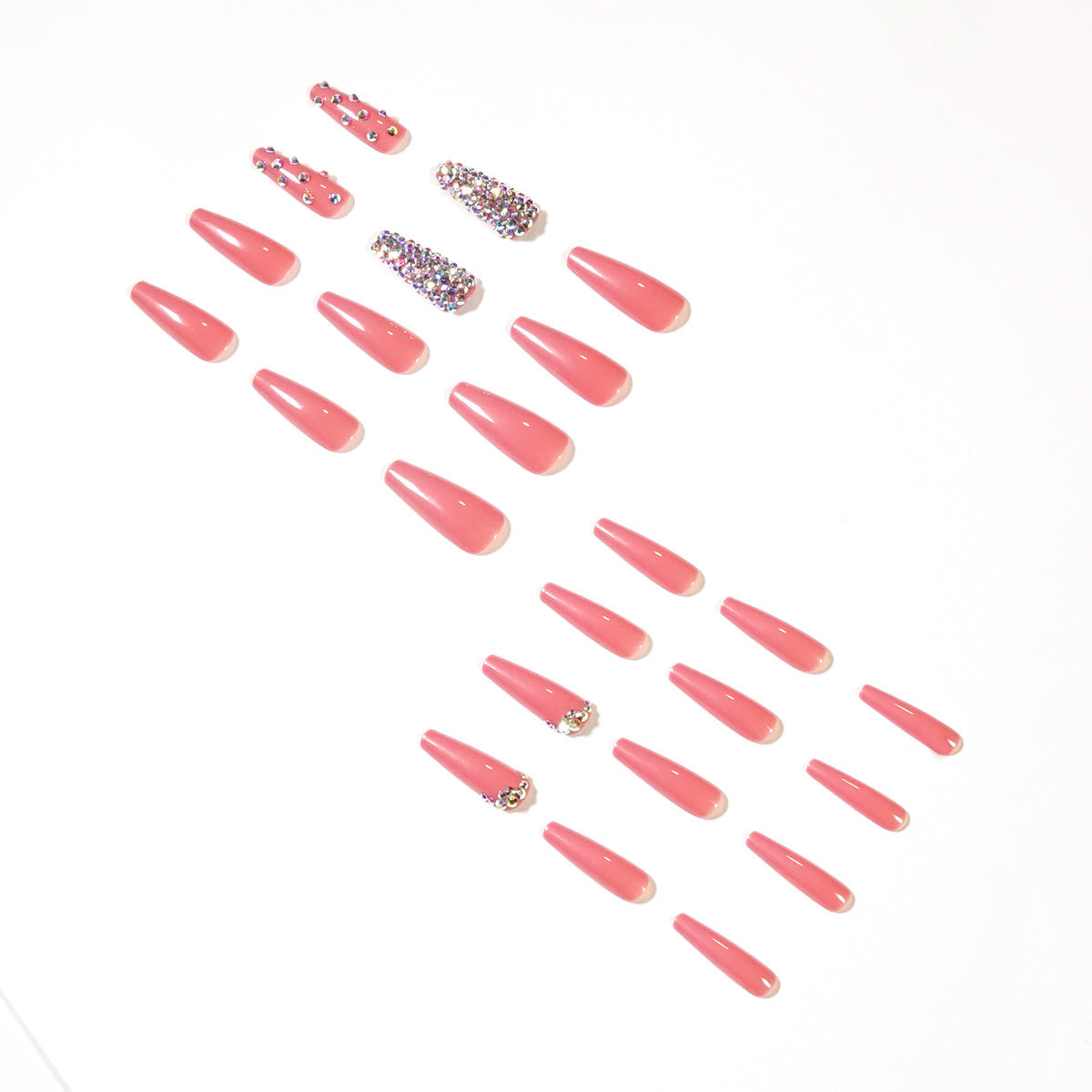 Full Diamond False nail Wear Finished Nail Beauty Fake Nails Nail Stickers Nail Pieces Removable Nail Tip Cross-Border