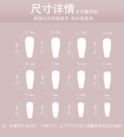 Sweet Cartoon Pink Nail Art Cone Ice Cream Wear Nail Three-Dimensional Bow Nail Tip Love Heart Rhinestone Fake Nails