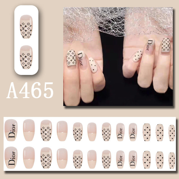 Wear Nail Beauty Nail Piece Sweet Fairy Nail Shaped Piece Cute Girl Pure Desire Blush Nail Ice Transparent New Fake Nails