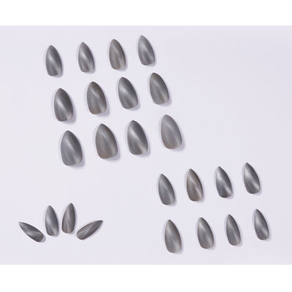 Frosted Gray Cat's Eye Nail Stickers Fake Nails Wear Nail Beauty Nail Patch Waterproof Removable Nail Tip